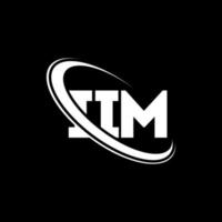 mon logo. ma lettre. création de logo de lettre iim. initiales iim logo liées avec un cercle et un logo monogramme majuscule. iim typographie pour la technologie, les affaires et la marque immobilière. vecteur