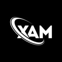 logo xam. xam lettre. création de logo de lettre xam. initiales logo xam liées avec un cercle et un logo monogramme majuscule. typographie xam pour la technologie, les affaires et la marque immobilière. vecteur