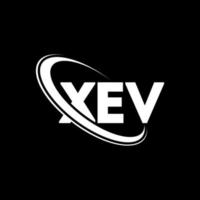 logo xev. xev lettre. création de logo de lettre xev. initiales logo xev liées avec un cercle et un logo monogramme majuscule. typographie xev pour la technologie, les affaires et la marque immobilière. vecteur