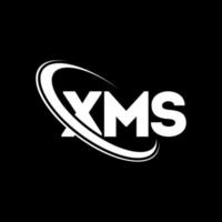 logo xms. lettre xms. création de logo de lettre xms. initiales xms logo lié avec cercle et logo monogramme majuscule. typographie xms pour la technologie, les affaires et la marque immobilière. vecteur