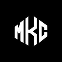 création de logo de lettre mkc avec forme de polygone. création de logo en forme de polygone et de cube mkc. modèle de logo vectoriel mkc hexagone couleurs blanches et noires. monogramme mkc, logo d'entreprise et immobilier.