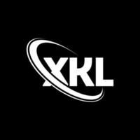 logo xcl. lettre xkl. création de logo de lettre xkl. initiales logo xkl liées avec un cercle et un logo monogramme majuscule. typographie xkl pour la technologie, les affaires et la marque immobilière. vecteur