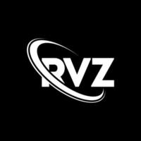 logo rvz. lettre rvz. création de logo de lettre rvz. initiales logo rvz liées avec un cercle et un logo monogramme majuscule. typographie rvz pour la technologie, les affaires et la marque immobilière. vecteur