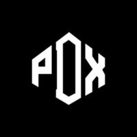 création de logo de lettre pdx avec forme de polygone. création de logo en forme de polygone et de cube pdx. modèle de logo vectoriel pdx hexagone couleurs blanches et noires. monogramme pdx, logo d'entreprise et immobilier.