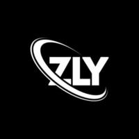 logo Zly. lettre zly. création de logo de lettre zly. initiales logo zly liées avec un cercle et un logo monogramme majuscule. typographie zly pour la marque technologique, commerciale et immobilière. vecteur