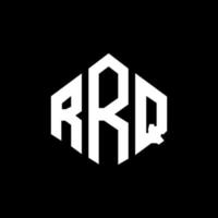 création de logo de lettre rrq avec forme de polygone. création de logo en forme de polygone et de cube rrq. modèle de logo vectoriel rrq hexagone couleurs blanches et noires. monogramme rrq, logo commercial et immobilier.
