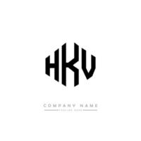 création de logo de lettre hkv avec forme de polygone. création de logo en forme de polygone et de cube hkv. modèle de logo vectoriel hkv hexagone couleurs blanches et noires. monogramme hkv, logo d'entreprise et immobilier.