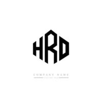 création de logo de lettre hro avec forme de polygone. création de logo en forme de polygone et de cube hro. modèle de logo vectoriel hro hexagone couleurs blanches et noires. monogramme hro, logo d'entreprise et immobilier.