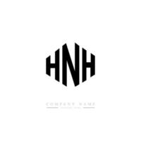 création de logo de lettre hnh avec forme de polygone. création de logo en forme de polygone et de cube hnh. modèle de logo vectoriel hnh hexagone couleurs blanches et noires. monogramme hnh, logo d'entreprise et immobilier.