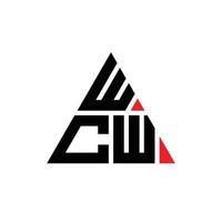 création de logo de lettre triangle wcw avec forme de triangle. monogramme de conception de logo triangle wcw. modèle de logo vectoriel triangle wcw avec couleur rouge. wcw logo triangulaire logo simple, élégant et luxueux. toilettes