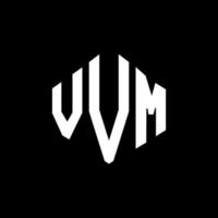 création de logo de lettre vvm avec forme de polygone. création de logo en forme de polygone et de cube vvm. modèle de logo vectoriel vvm hexagone couleurs blanches et noires. monogramme vvm, logo d'entreprise et immobilier.