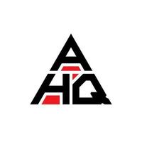 création de logo de lettre triangle ahq avec forme de triangle. monogramme de conception de logo triangle ahq. modèle de logo vectoriel triangle ahq avec couleur rouge. logo triangulaire ahq logo simple, élégant et luxueux.