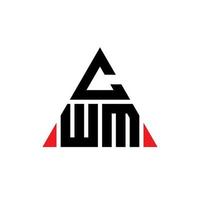 création de logo de lettre triangle cwm avec forme de triangle. monogramme de conception de logo triangle cwm. modèle de logo vectoriel triangle cwm avec couleur rouge. logo triangulaire cwm logo simple, élégant et luxueux.