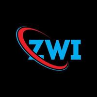 logo ZWI. lettre zwi. création de logo de lettre zwi. initiales logo zwi liées avec un cercle et un logo monogramme majuscule. typographie zwi pour la technologie, les affaires et la marque immobilière. vecteur