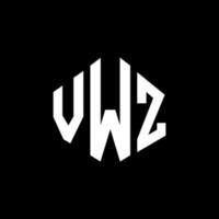 création de logo de lettre vwz avec forme de polygone. création de logo en forme de polygone et de cube vwz. modèle de logo vectoriel vwz hexagone couleurs blanches et noires. monogramme vwz, logo commercial et immobilier.