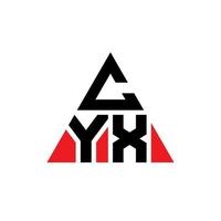création de logo de lettre triangle cyx avec forme de triangle. monogramme de conception de logo triangle cyx. modèle de logo vectoriel triangle cyx avec couleur rouge. logo triangulaire cyx logo simple, élégant et luxueux.