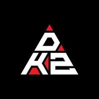 création de logo de lettre triangle dkz avec forme de triangle. monogramme de conception de logo triangle dkz. modèle de logo vectoriel triangle dkz avec couleur rouge. logo triangulaire dkz logo simple, élégant et luxueux.