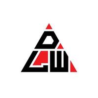 création de logo de lettre triangle dlw avec forme de triangle. monogramme de conception de logo triangle dlw. modèle de logo vectoriel triangle dlw avec couleur rouge. logo triangulaire dlw logo simple, élégant et luxueux.