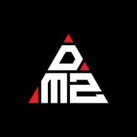 création de logo de lettre triangle dmz avec forme de triangle. monogramme de conception de logo triangle dmz. modèle de logo vectoriel triangle dmz avec couleur rouge. logo triangulaire dmz logo simple, élégant et luxueux.