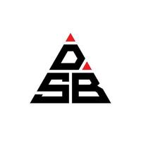 création de logo de lettre triangle dsb avec forme de triangle. monogramme de conception de logo triangle dsb. modèle de logo vectoriel triangle dsb avec couleur rouge. logo triangulaire dsb logo simple, élégant et luxueux.