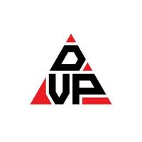 création de logo de lettre triangle dvp avec forme de triangle. monogramme de conception de logo triangle dvp. modèle de logo vectoriel triangle dvp avec couleur rouge. logo triangulaire dvp logo simple, élégant et luxueux.