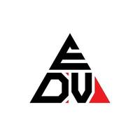 création de logo de lettre triangle edv avec forme de triangle. monogramme de conception de logo triangle edv. modèle de logo vectoriel triangle edv avec couleur rouge. logo triangulaire edv logo simple, élégant et luxueux.