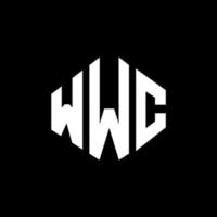 création de logo de lettre wwc avec forme de polygone. création de logo en forme de polygone et de cube wwc. modèle de logo vectoriel wwc hexagone couleurs blanches et noires. monogramme wwc, logo d'entreprise et immobilier.