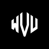 création de logo de lettre wvu avec forme de polygone. création de logo en forme de polygone et de cube wvu. modèle de logo vectoriel wvu hexagone couleurs blanches et noires. monogramme wvu, logo d'entreprise et immobilier.
