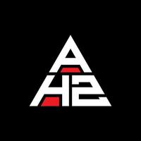 création de logo de lettre triangle ahz avec forme de triangle. monogramme de conception de logo triangle ahz. modèle de logo vectoriel triangle ahz avec couleur rouge. logo triangulaire ahz logo simple, élégant et luxueux.