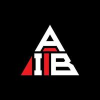 création de logo de lettre triangle aib avec forme de triangle. monogramme de conception de logo triangle aib. modèle de logo vectoriel triangle aib avec couleur rouge. logo triangulaire aib logo simple, élégant et luxueux.