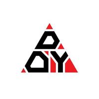 création de logo de lettre triangle doy avec forme de triangle. monogramme de conception de logo triangle doy. modèle de logo vectoriel triangle doy avec couleur rouge. logo triangulaire doy logo simple, élégant et luxueux.
