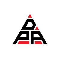 création de logo de lettre triangle dpa avec forme de triangle. monogramme de conception de logo triangle dpa. modèle de logo vectoriel triangle dpa avec couleur rouge. logo triangulaire dpa logo simple, élégant et luxueux.