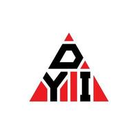 création de logo de lettre triangle dyi avec forme de triangle. monogramme de conception de logo triangle dyi. modèle de logo vectoriel triangle dyi avec couleur rouge. logo triangulaire dyi logo simple, élégant et luxueux.