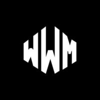 création de logo de lettre wwm avec forme de polygone. création de logo en forme de polygone et de cube wwm. modèle de logo vectoriel wwm hexagone couleurs blanches et noires. monogramme wwm, logo d'entreprise et immobilier.