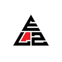 création de logo de lettre triangle elz avec forme de triangle. monogramme de conception de logo triangle elz. modèle de logo vectoriel triangle elz avec couleur rouge. logo triangulaire elz logo simple, élégant et luxueux.