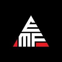 création de logo de lettre triangle emf avec forme de triangle. monogramme de conception de logo triangle emf. modèle de logo vectoriel emf triangle avec couleur rouge. logo triangulaire emf logo simple, élégant et luxueux.