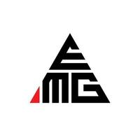 création de logo de lettre triangle emg avec forme de triangle. monogramme de conception de logo triangle emg. modèle de logo vectoriel triangle emg avec couleur rouge. logo triangulaire emg logo simple, élégant et luxueux.