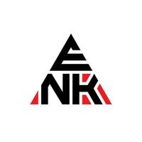 création de logo de lettre triangle enk avec forme de triangle. monogramme de conception de logo triangle enk. modèle de logo vectoriel triangle enk avec couleur rouge. logo triangulaire enk logo simple, élégant et luxueux.