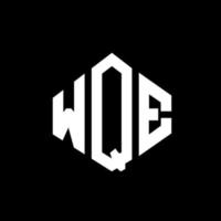 création de logo de lettre wqe avec forme de polygone. création de logo en forme de polygone et de cube wqe. modèle de logo vectoriel wqe hexagone couleurs blanches et noires. monogramme wqe, logo d'entreprise et immobilier.