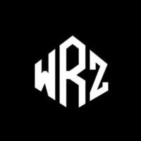 création de logo de lettre wrz avec forme de polygone. création de logo en forme de polygone et de cube wrz. modèle de logo vectoriel wrz hexagone couleurs blanches et noires. monogramme wrz, logo d'entreprise et immobilier.