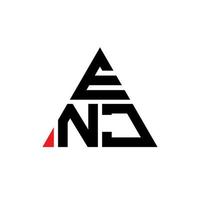 création de logo de lettre triangle enj avec forme de triangle. monogramme de conception de logo triangle enj. modèle de logo vectoriel triangle enj avec couleur rouge. logo triangulaire enj logo simple, élégant et luxueux.