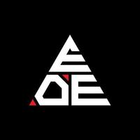 conception de logo de lettre de triangle d'eoe avec la forme de triangle. monogramme de conception de logo triangle eoe. modèle de logo vectoriel triangle eoe avec couleur rouge. logo triangulaire eoe logo simple, élégant et luxueux.