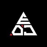 création de logo de lettre triangle eoj avec forme de triangle. monogramme de conception de logo triangle eoj. modèle de logo vectoriel triangle eoj avec couleur rouge. logo triangulaire eoj logo simple, élégant et luxueux.