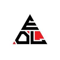 création de logo de lettre triangle eol avec forme de triangle. monogramme de conception de logo triangle eol. modèle de logo vectoriel triangle eol avec couleur rouge. logo triangulaire eol logo simple, élégant et luxueux.