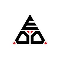 création de logo de lettre triangle eoo avec forme de triangle. monogramme de conception de logo triangle eoo. modèle de logo vectoriel triangle eoo avec couleur rouge. logo triangulaire eoo logo simple, élégant et luxueux.