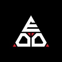 création de logo de lettre triangle eoo avec forme de triangle. monogramme de conception de logo triangle eoo. modèle de logo vectoriel triangle eoo avec couleur rouge. logo triangulaire eoo logo simple, élégant et luxueux.