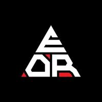 création de logo de lettre eor triangle avec forme de triangle. monogramme de conception de logo triangle eor. modèle de logo vectoriel triangle eor avec couleur rouge. eor logo triangulaire logo simple, élégant et luxueux.