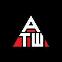 création de logo de lettre triangle atw avec forme de triangle. monogramme de conception de logo triangle atw. modèle de logo vectoriel triangle atw avec couleur rouge. logo triangulaire atw logo simple, élégant et luxueux.