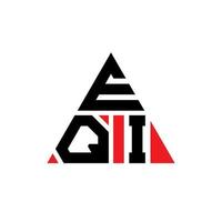 création de logo de lettre triangle eqi avec forme de triangle. monogramme de conception de logo triangle eqi. modèle de logo vectoriel triangle eqi avec couleur rouge. logo triangulaire eqi logo simple, élégant et luxueux.