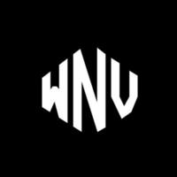 création de logo de lettre wnv avec forme de polygone. création de logo en forme de polygone et de cube wnv. modèle de logo vectoriel wnv hexagone couleurs blanches et noires. monogramme wnv, logo d'entreprise et immobilier.
